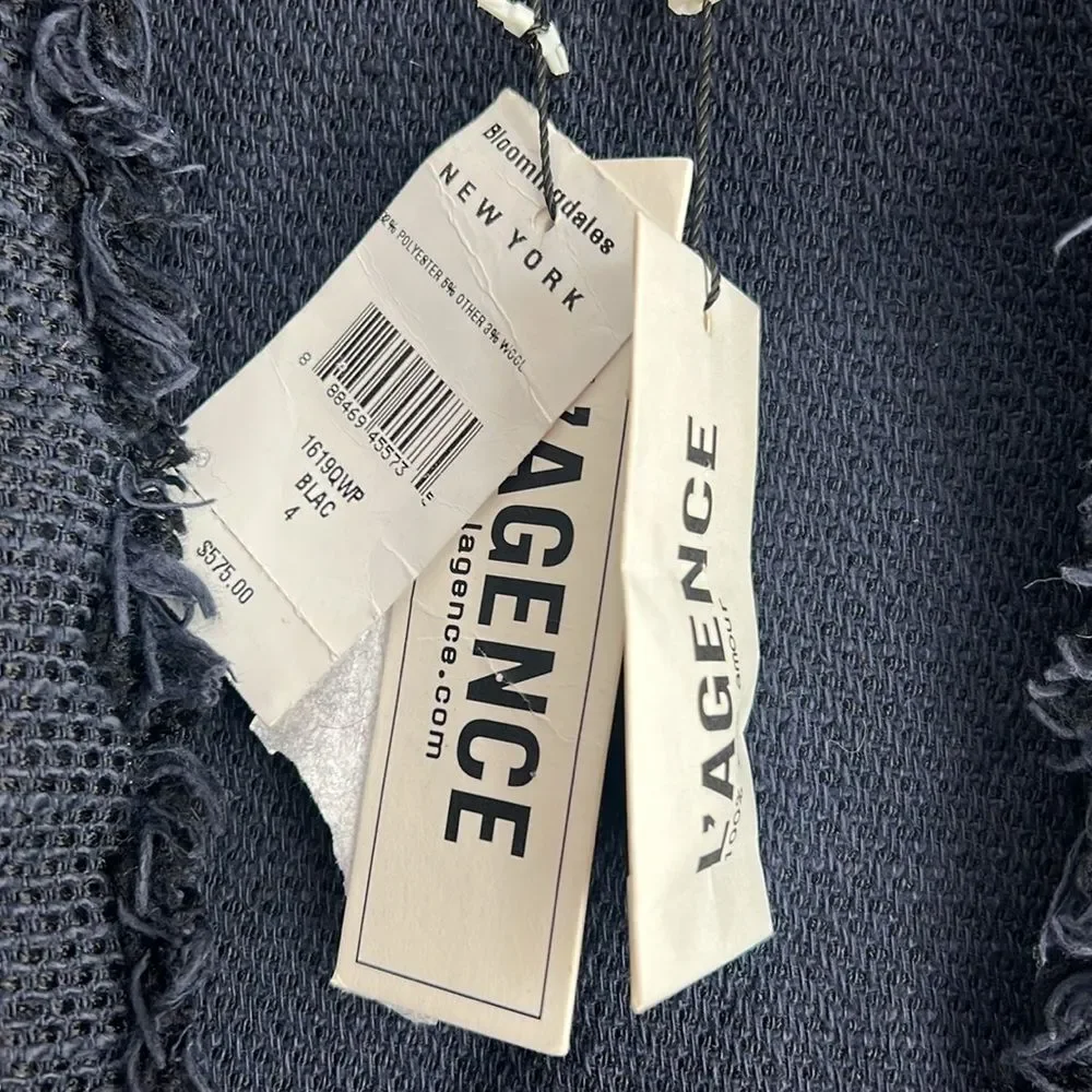L'Agence Angelina Fringe Trim Blazer, New, Size 4 - Picture 5 of 9